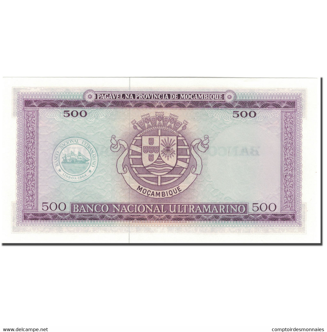 Billet, Mozambique, 500 Escudos, 1967-03-22, KM:118a, NEUF - Mozambique