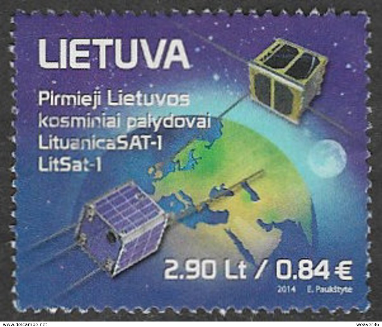 Lithuania 2014 First Satellite 2l.90 Good/fine Used [38/31519/ND] - Lithuania