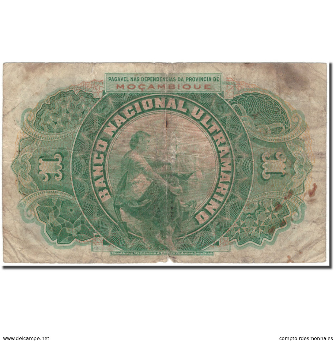 Billet, Mozambique, 1 Escudo, 1921-01-01, KM:66a, B - Mozambique