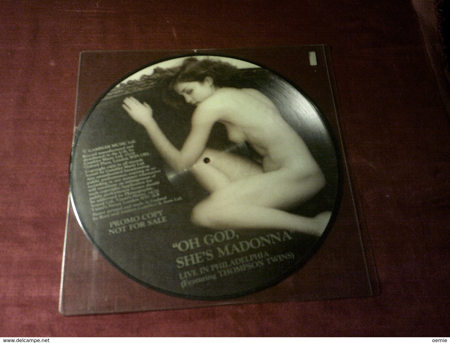 MADONNA  °°  OH GOD SHE'S MADONNA LIVE IN PHILADELPHIA  FEATURING THOMPSON TWINS    PICTURE DISQUE - Formats Spéciaux