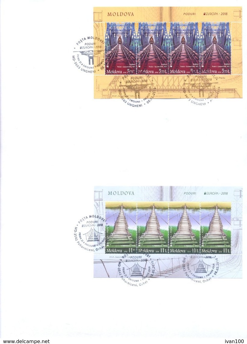 2018.  Europa 2018, 2 FDC With Booklet-panes, Mint/** - 2018