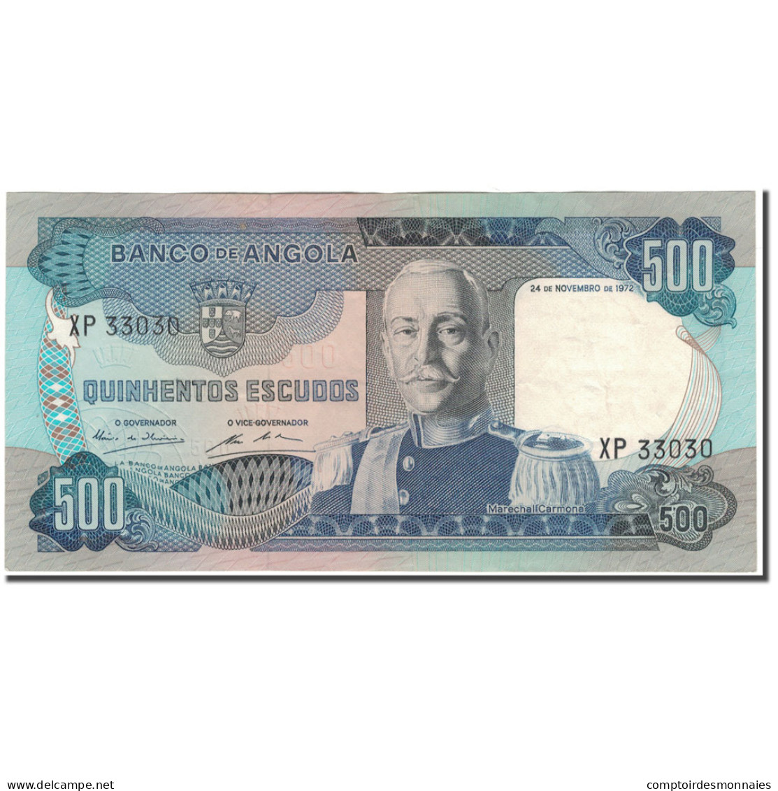 Billet, Angola, 500 Escudos, 1972-11-24, KM:102, SUP - Angola