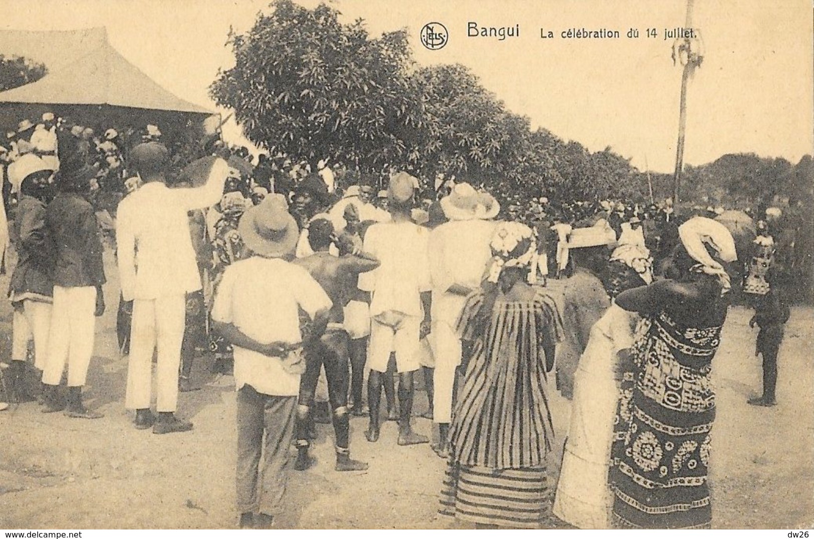 Bangui (République Centre-Africaine A.E.F.) - La Célébration Du 14 Juillet - Carte Nels Non Circulée - Repubblica Centroafricana