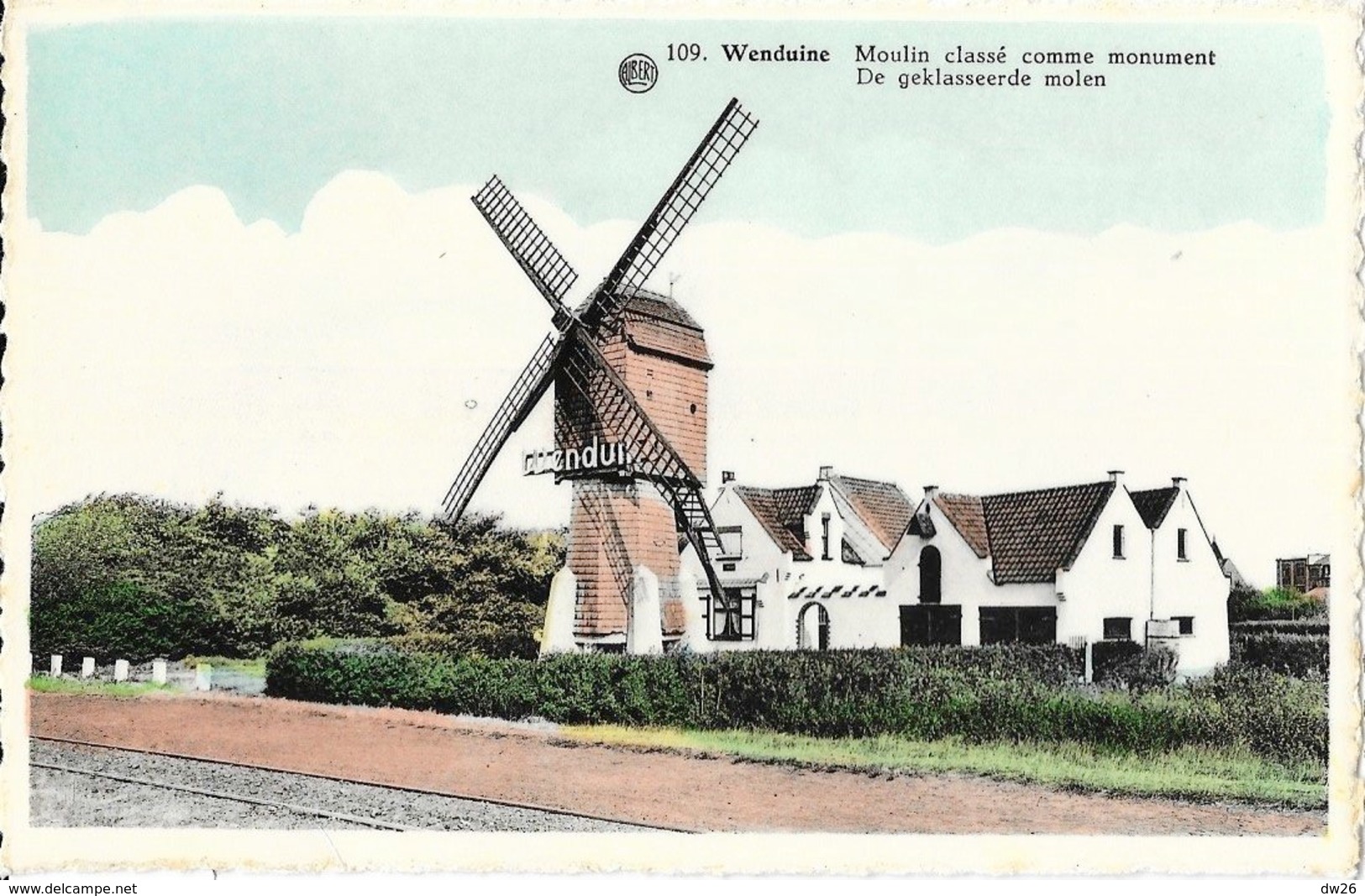 Wenduine (Le Coq) - Moulin Classé Comme Monument (De Geklasseerde Molen) - Carte Colorisée, Non Circulée - Moulins à Vent