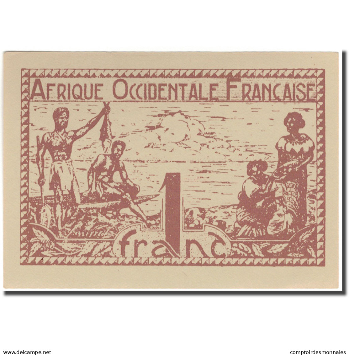 Billet, French West Africa, 1 Franc, KM:34b, NEUF - États D'Afrique De L'Ouest