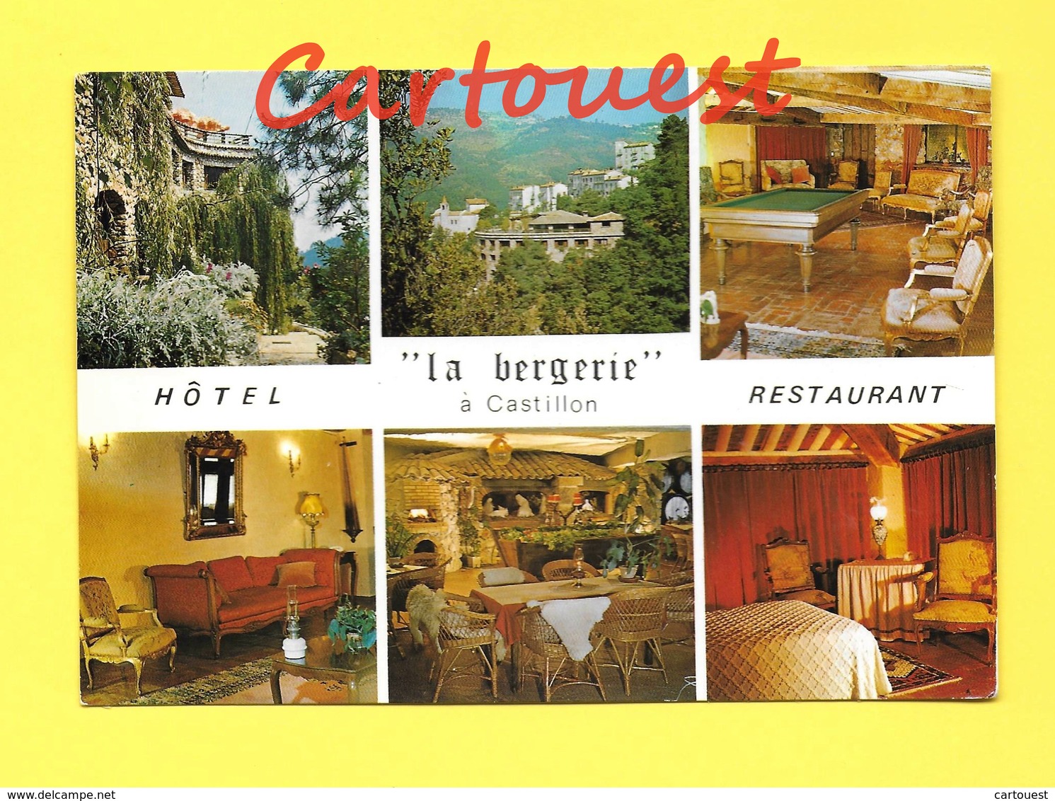 CPSM 06 CASTILLON Restaurant Hôtel La Bergerie Route De Menton Sospel - Hotel's & Restaurants