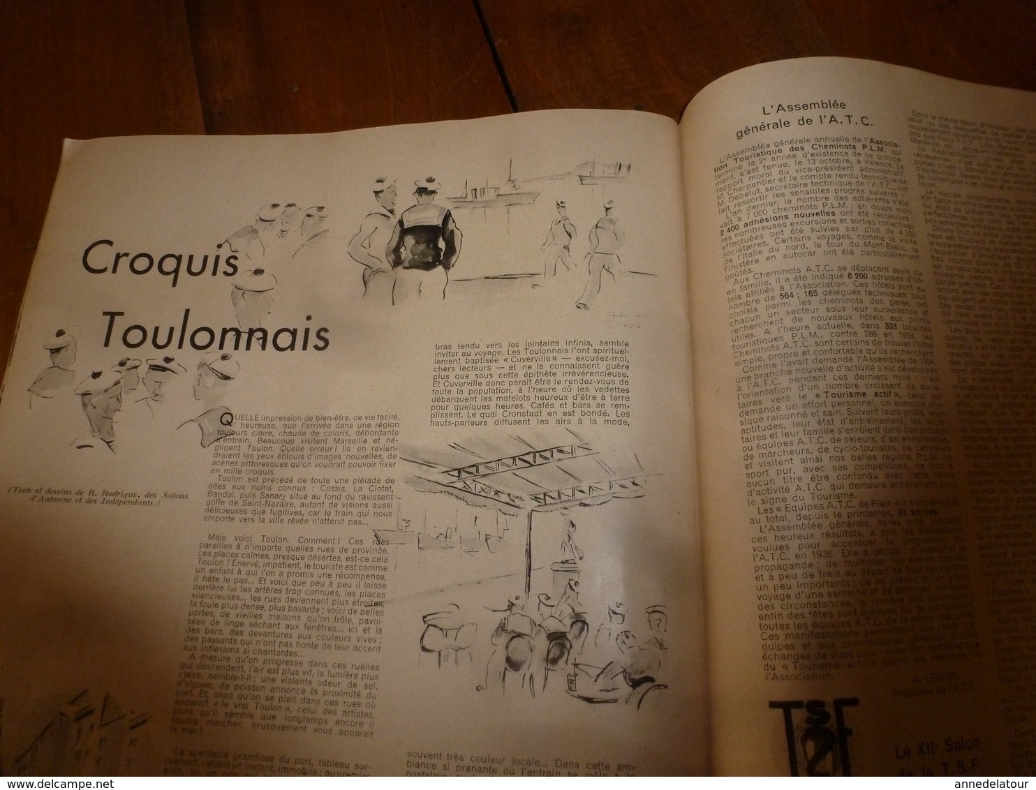 1945 Bulletin PLM : Monaco et son armée; Sur la route ferrée des Alpes; Arles; Toulon; etc