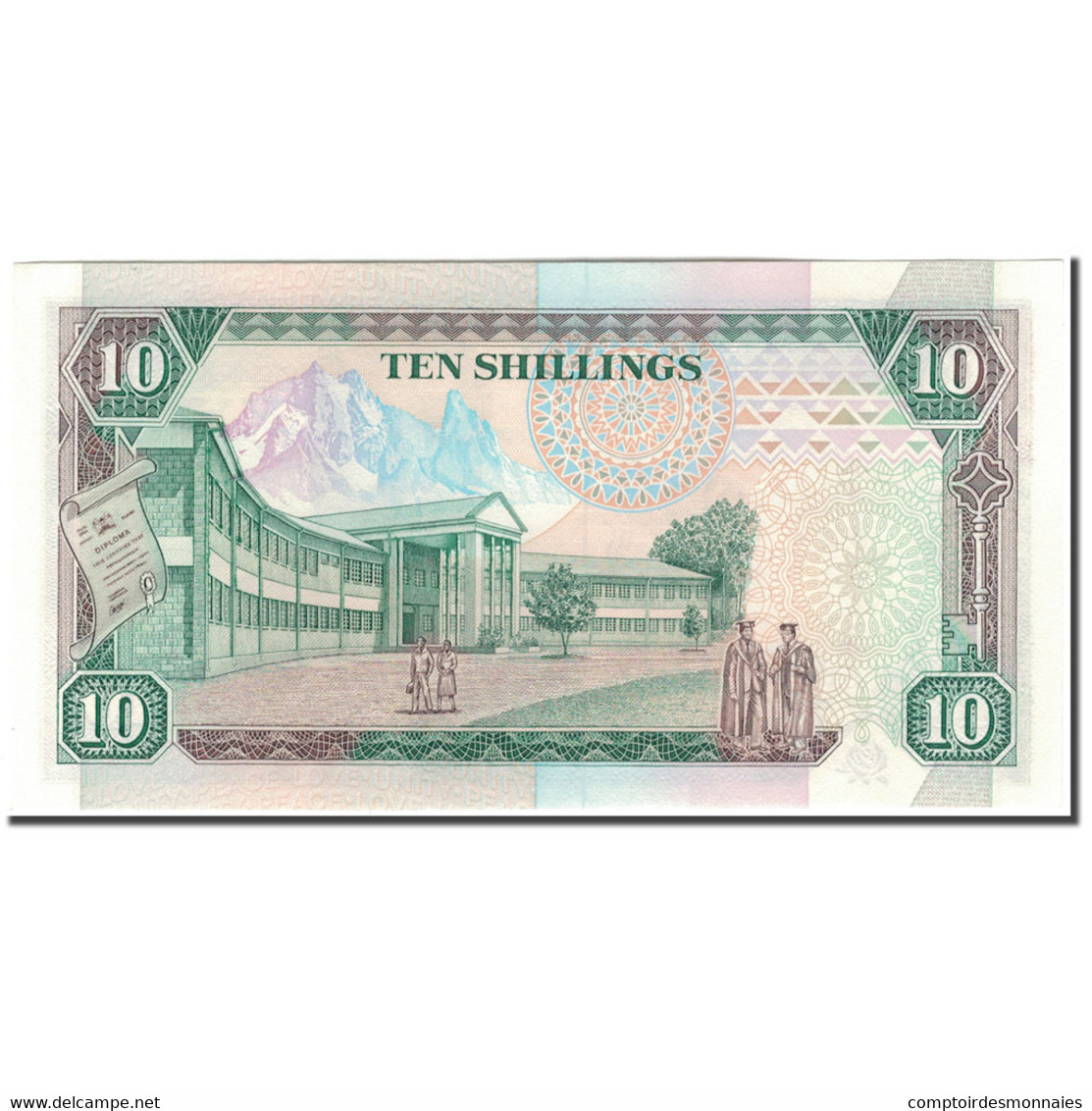 Billet, Kenya, 10 Shillings, 1990-07-01, KM:24b, NEUF - Kenya