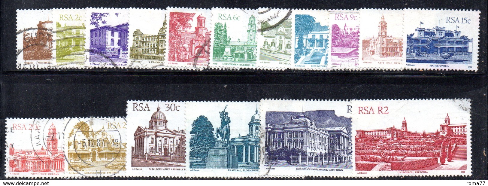 Z605 - SUD AFRICA SOUTH 1982 , Ordinaria Serie Yvert N. 506/522 Usata - Usati