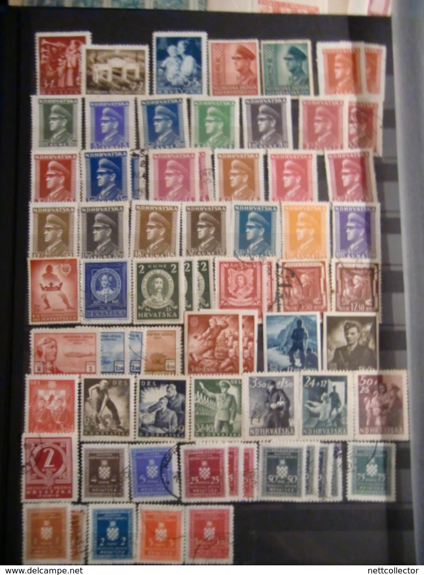 RARE COLLECTION CROATIE / YOUGOSLAVIE / SLOVENIE / BOSNIE+ DE 1700 TIMBRES Dans UN GROS ALBUM - Autres - Europe