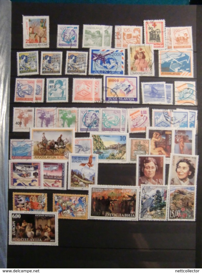 RARE COLLECTION CROATIE / YOUGOSLAVIE / SLOVENIE / BOSNIE+ DE 1700 TIMBRES dans UN GROS ALBUM