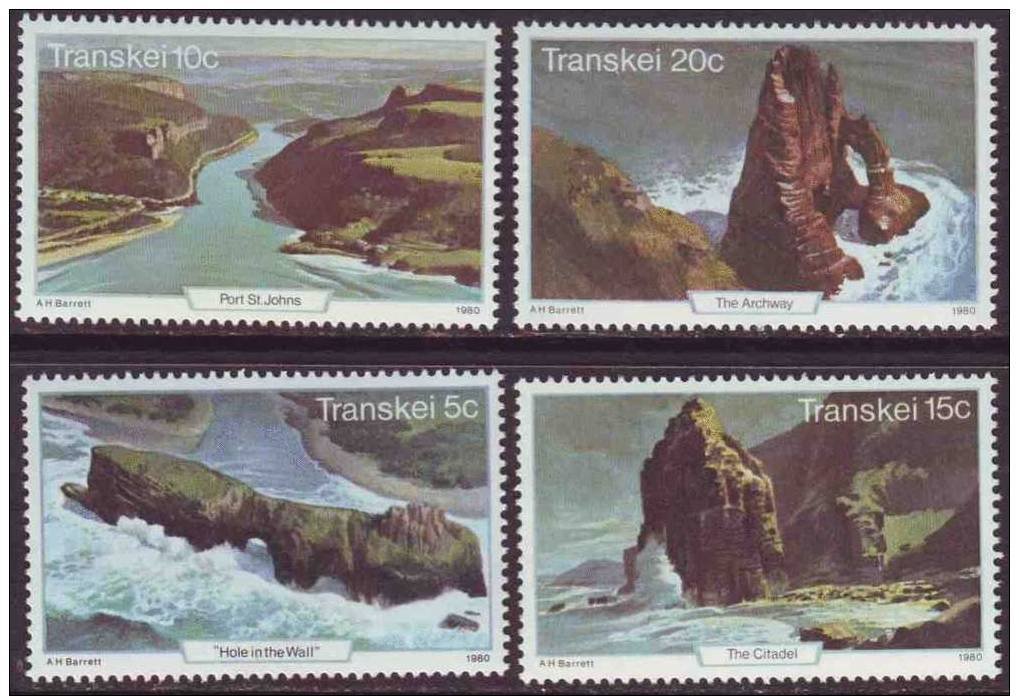 D90819 Transkei South Africa 1980 GEOLOGY SEA SCAPES MNH Set - Afrique Du Sud Afrika RSA Sudafrika - Transkei