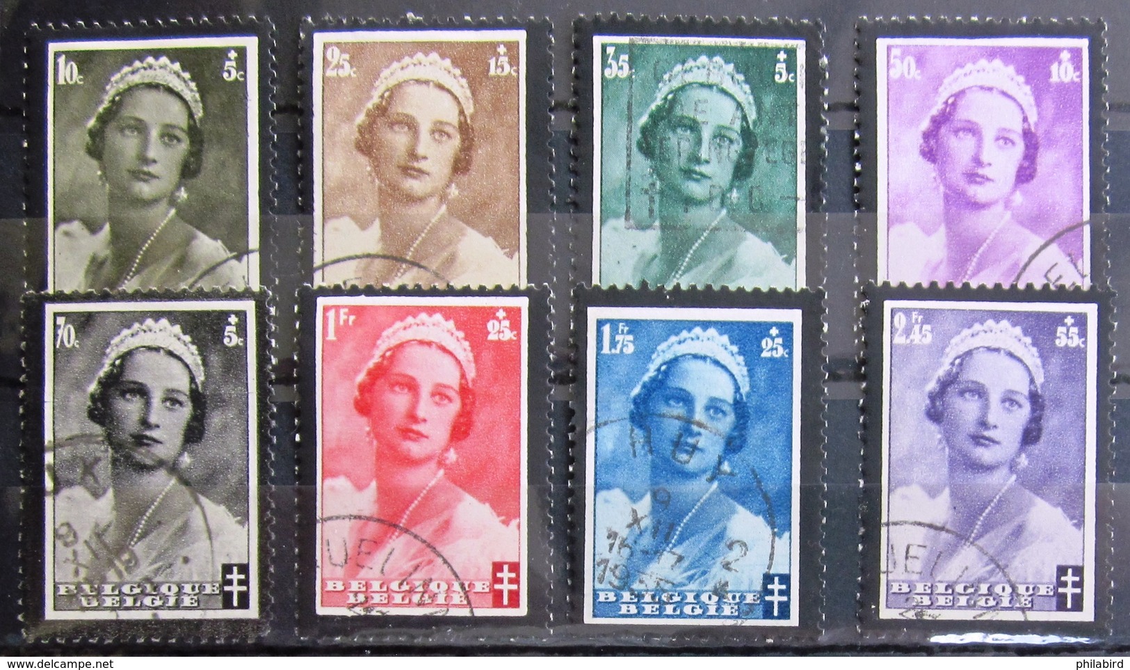 BELGIQUE              N° 411/418                 OBLITERE - Used Stamps