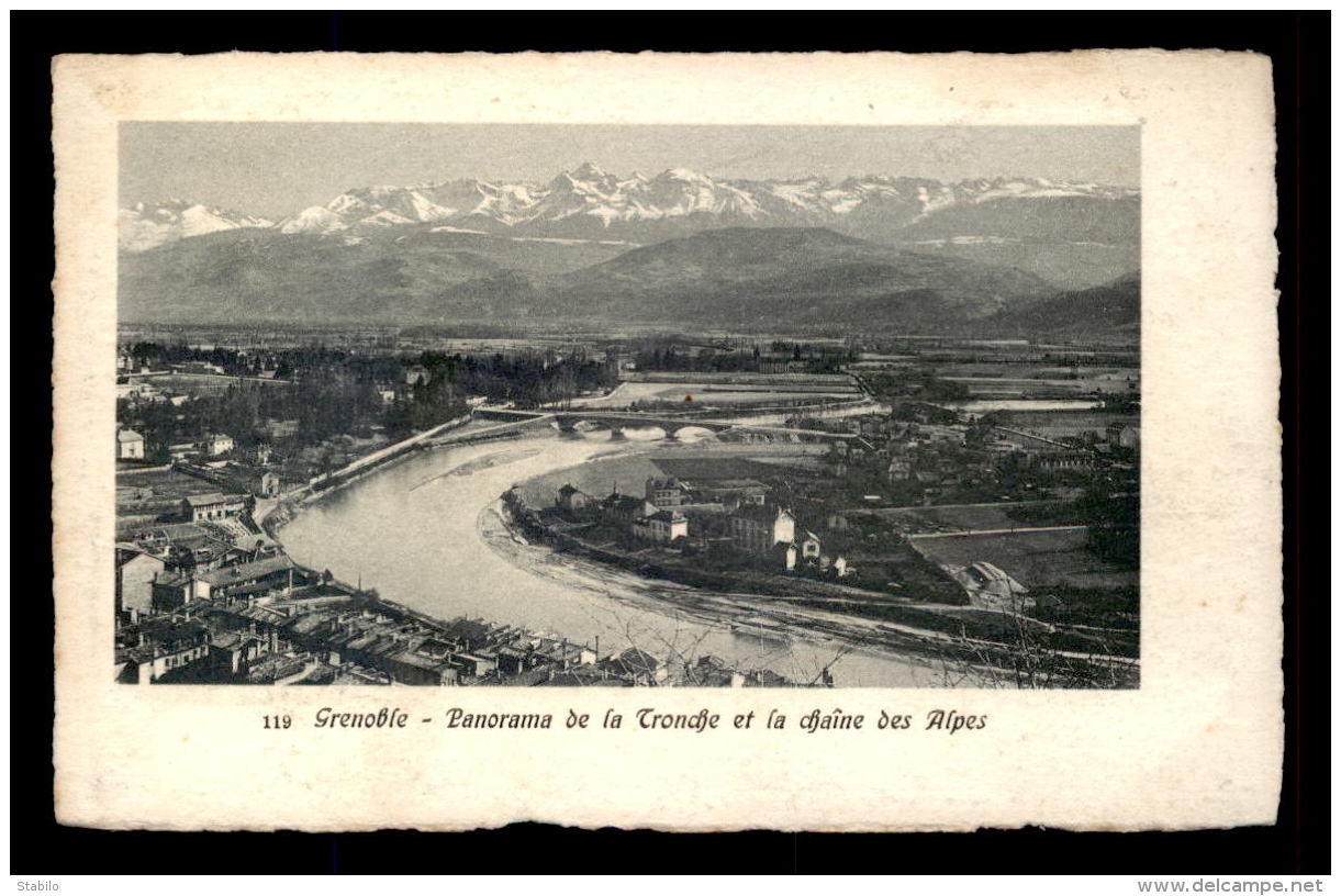 38 - GRENOBLE - GRAVURE - PANORAMA  DE LA TRONCHE ET LES ALPES - Grenoble