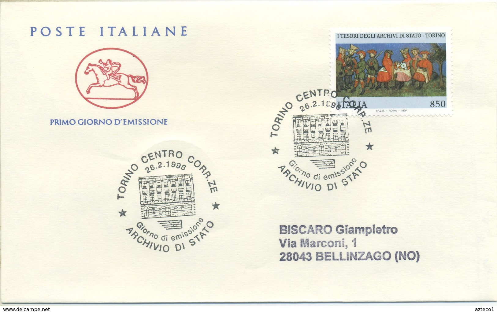 ITALIA - FDC  CAVALLINO 1996 - TESORI E MUSEI - ARTE - ANNULLI SPECIALI - FDC