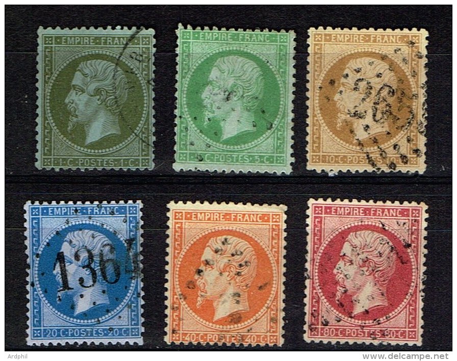 A3-N°19 à 24 La Série Complète Sans Défaut Cote 102 Euros. - 1862 Napoleon III