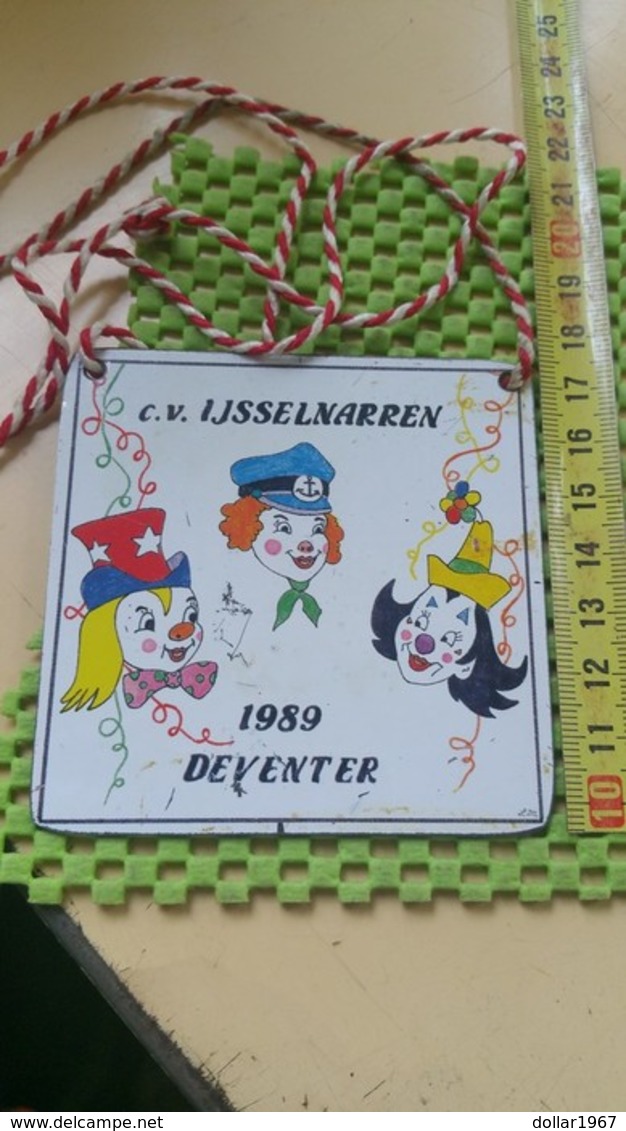 Medaille  / Medal - Carnaval  C.V Ijsselnarren Deventer 1989 - Vereinswesen