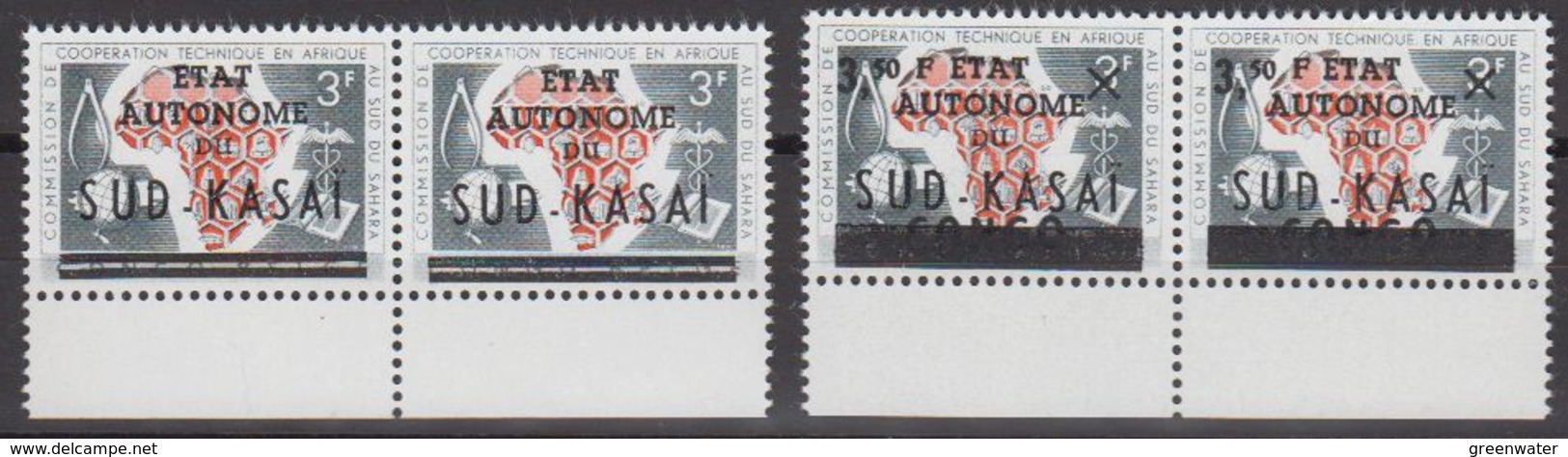 Zuid-Kasaï 1961 2w Pair (margin) ** Mnh (40995C) - Zuid-Kasaï