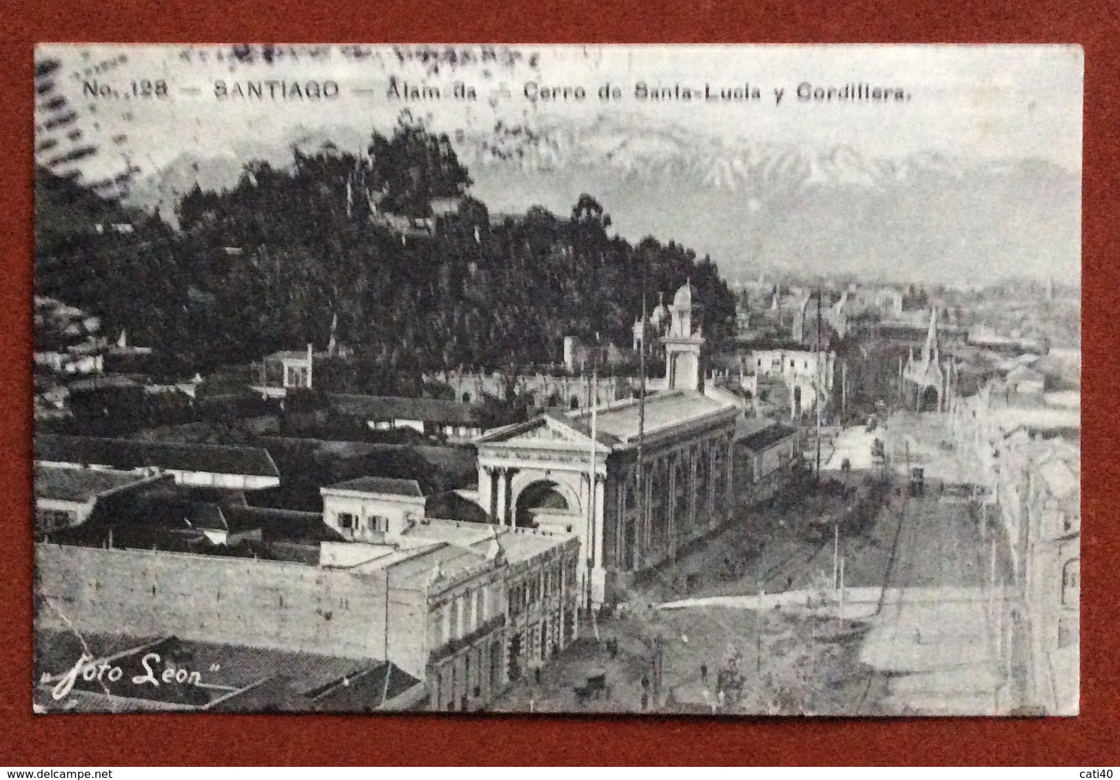 SANTIAGO ALAM DA CERRO DE SANTA-LUCIA Y CORDILLERA  "VIA ANDES" TO FORLI' ITALY 17/9/1912 Vedi Nota - Cile