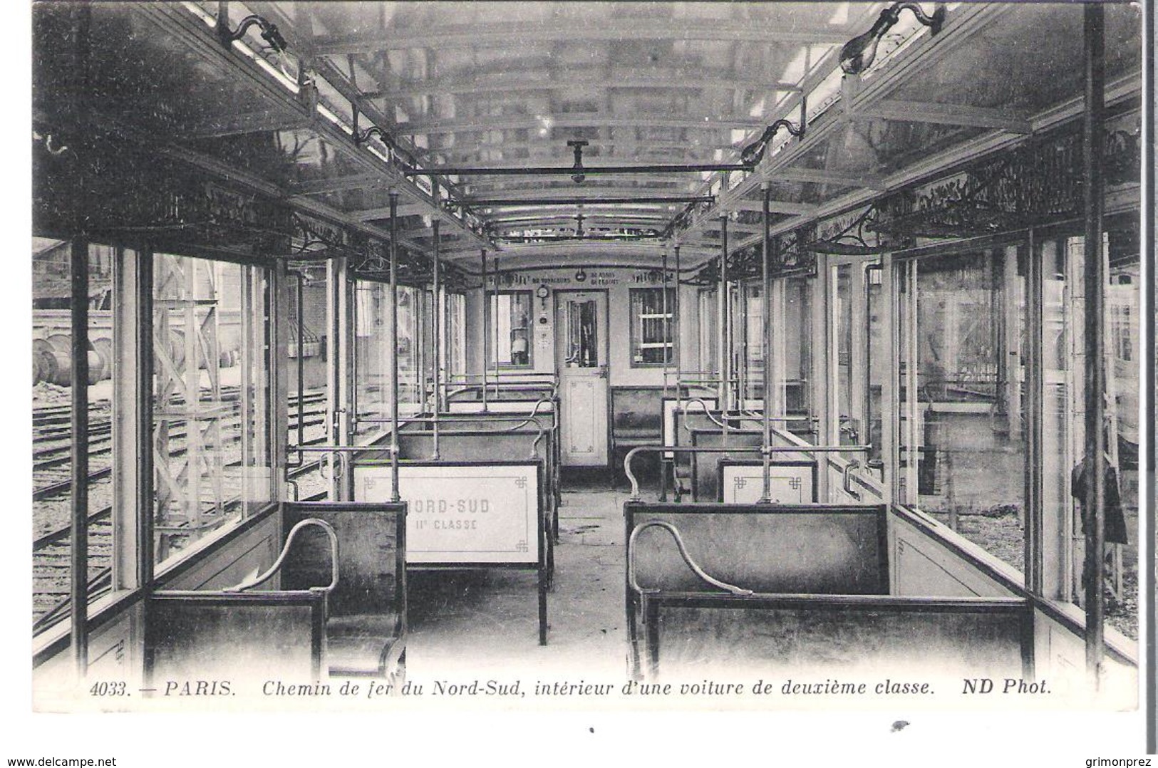 CPA PARIS Chemin De Fer Du Nord-Sud , Intérieur D'une Voiture De Deuxième Classe - Pariser Métro, Bahnhöfe