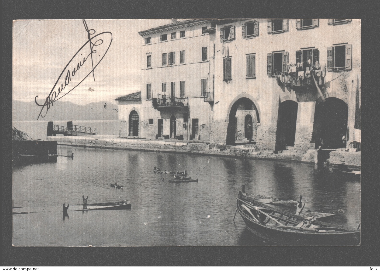 Lazise / Lago Di Garda - Il Porto - Barche - 1904 - Single Back - Autres & Non Classés