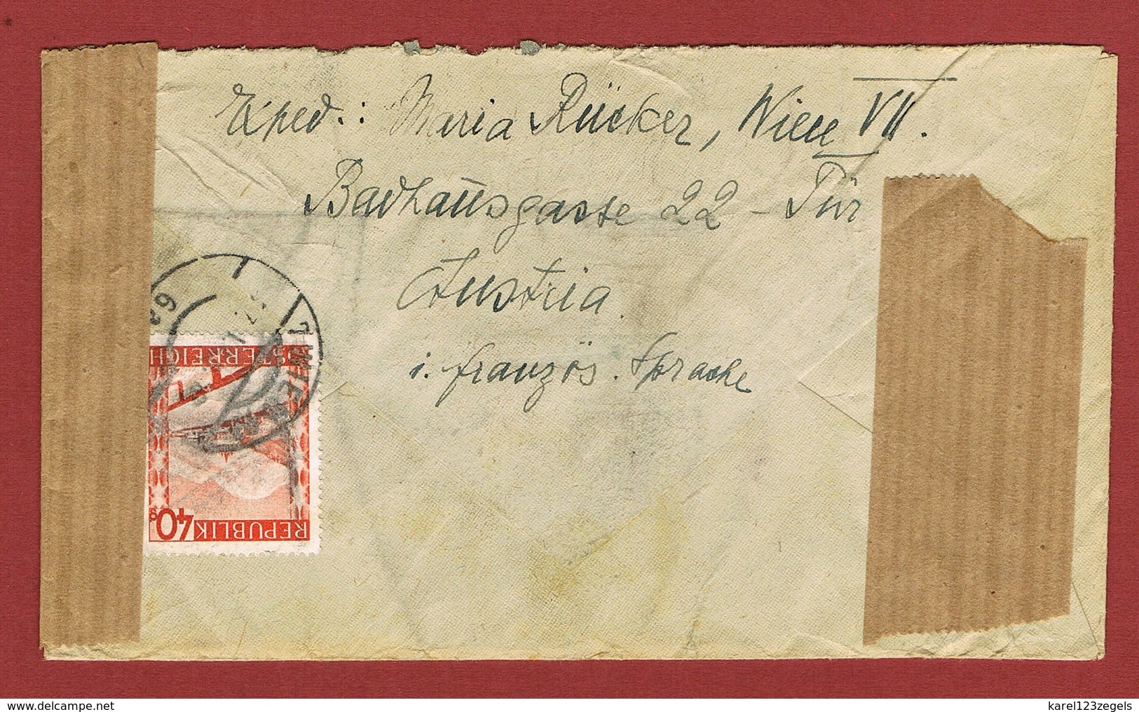 Luftpostbrief  27/1/1948 Nach Belgien 1.60 Sch 2 Scan - Briefe U. Dokumente