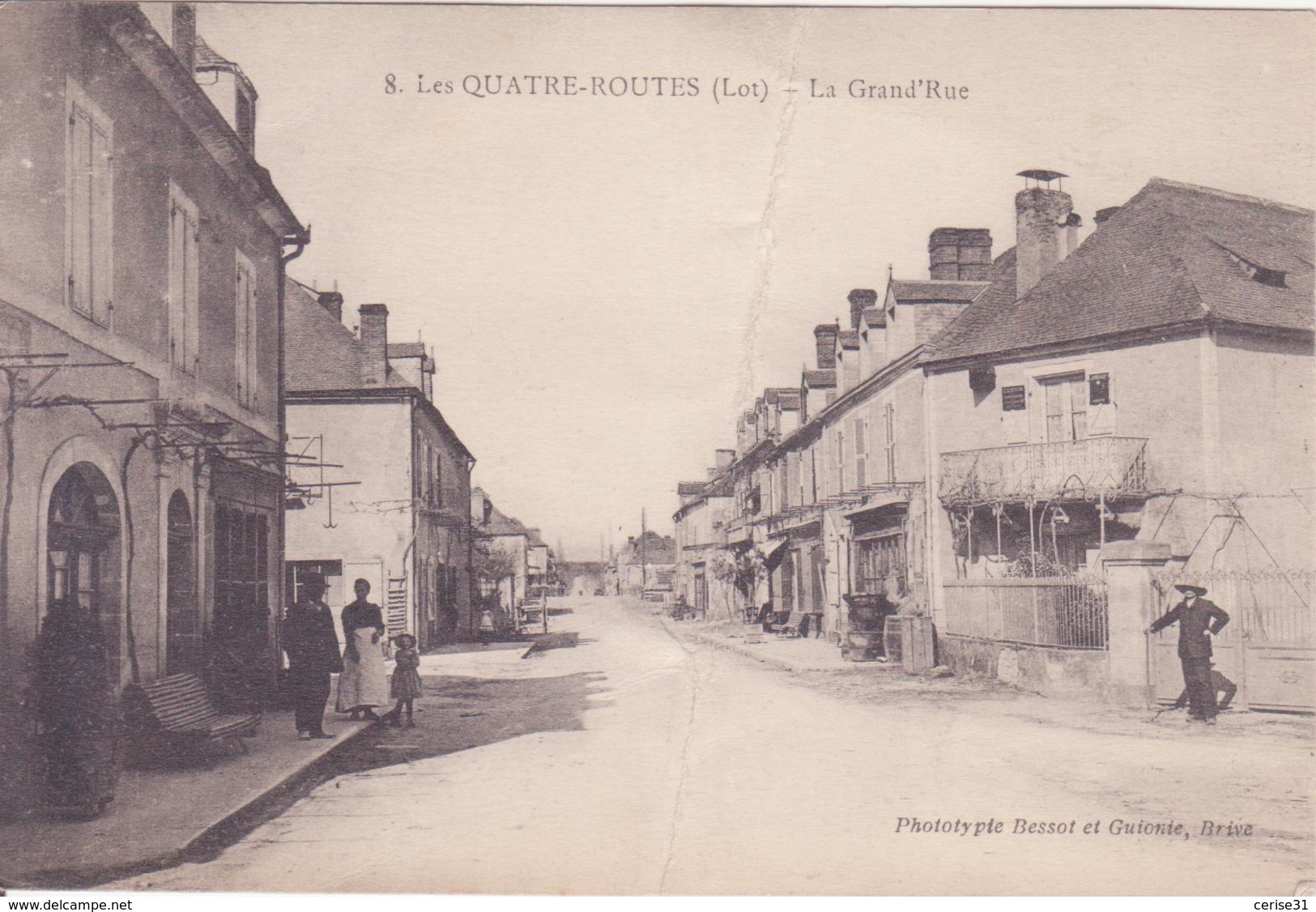 CPA -  8. LES QUATRE-ROUTES La Grand'rue - Autres & Non Classés