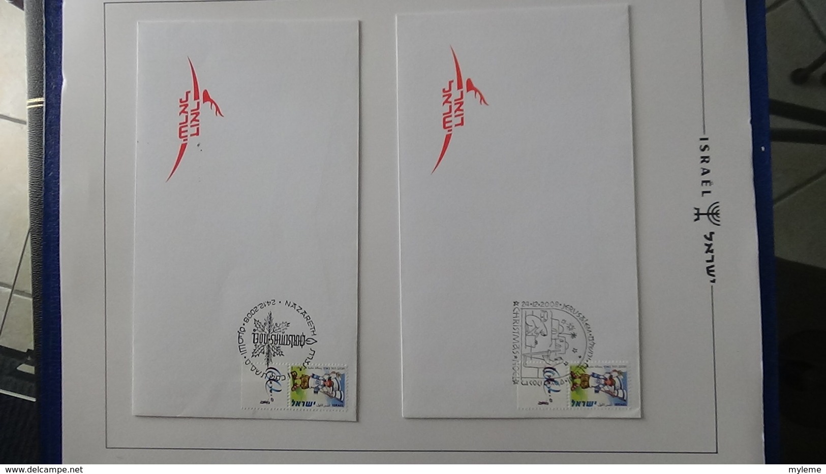 Grosse collection Israël ** + enveloppes Noël en classeur SCHEPS vol 5 de 2002 à 2007. Belle qualité !!!