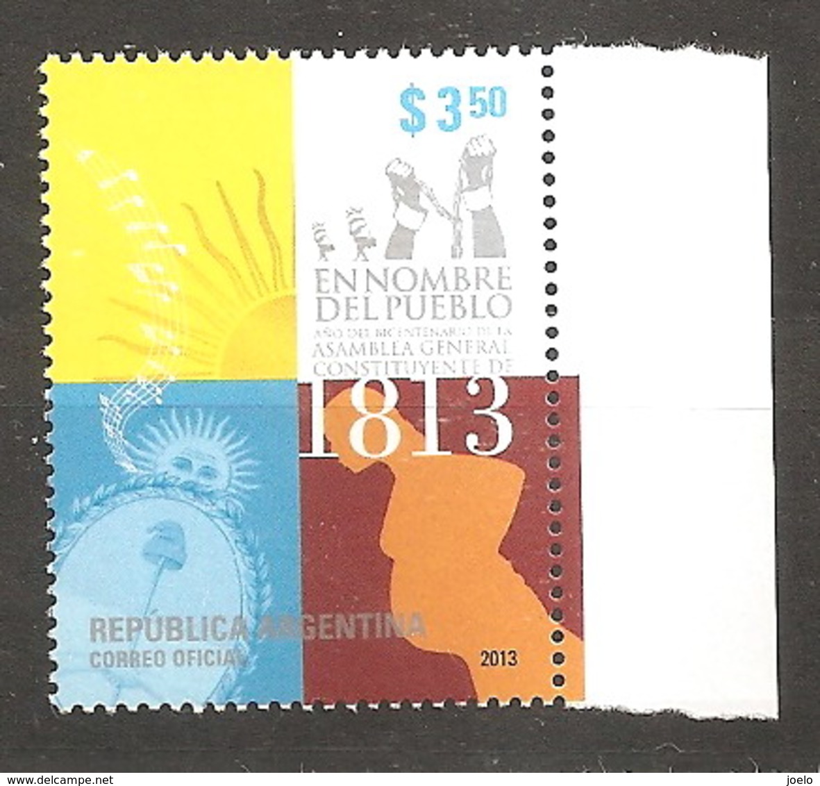 ARGENTINA 2013 BICENTENARY OF CONSTITUTION MNH - Unused Stamps