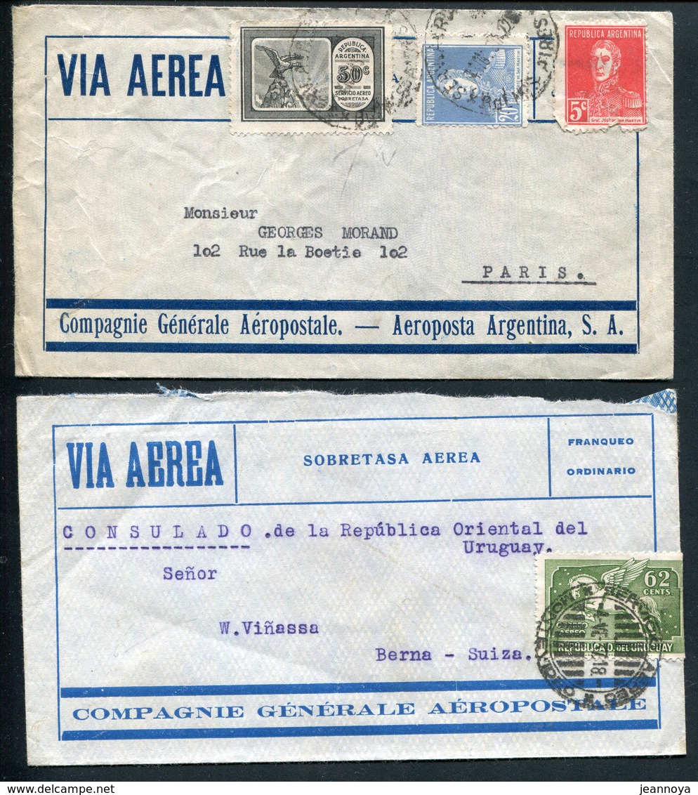 AMERIQUE DU SUD - 5 LETTRES DE L'AÉROPOSTALE PERIODE 1930/1933 - TB - Autres - Amérique