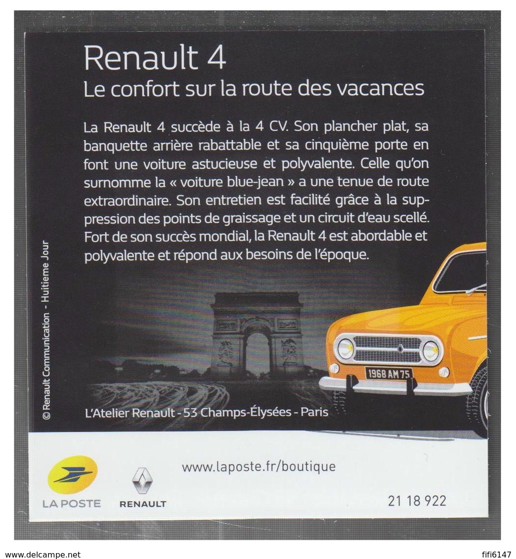 FRANCE --NOUVEAUTE 2018 -- MINI FEUILLET -- VEHICULE RENAULT -- R4 - Neufs