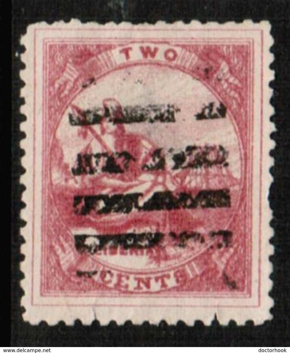 LIBERIA  Scott # 17 USED FAULTS (Stamp Scan # 424) - Liberia