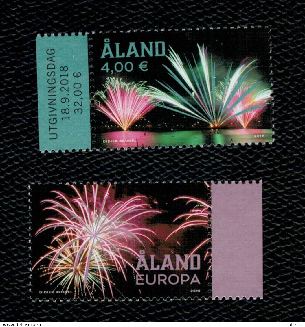 Aland 2018 Fireworks - Fuochi Di Artificio 2v Complete Set  ** MNH - Aland