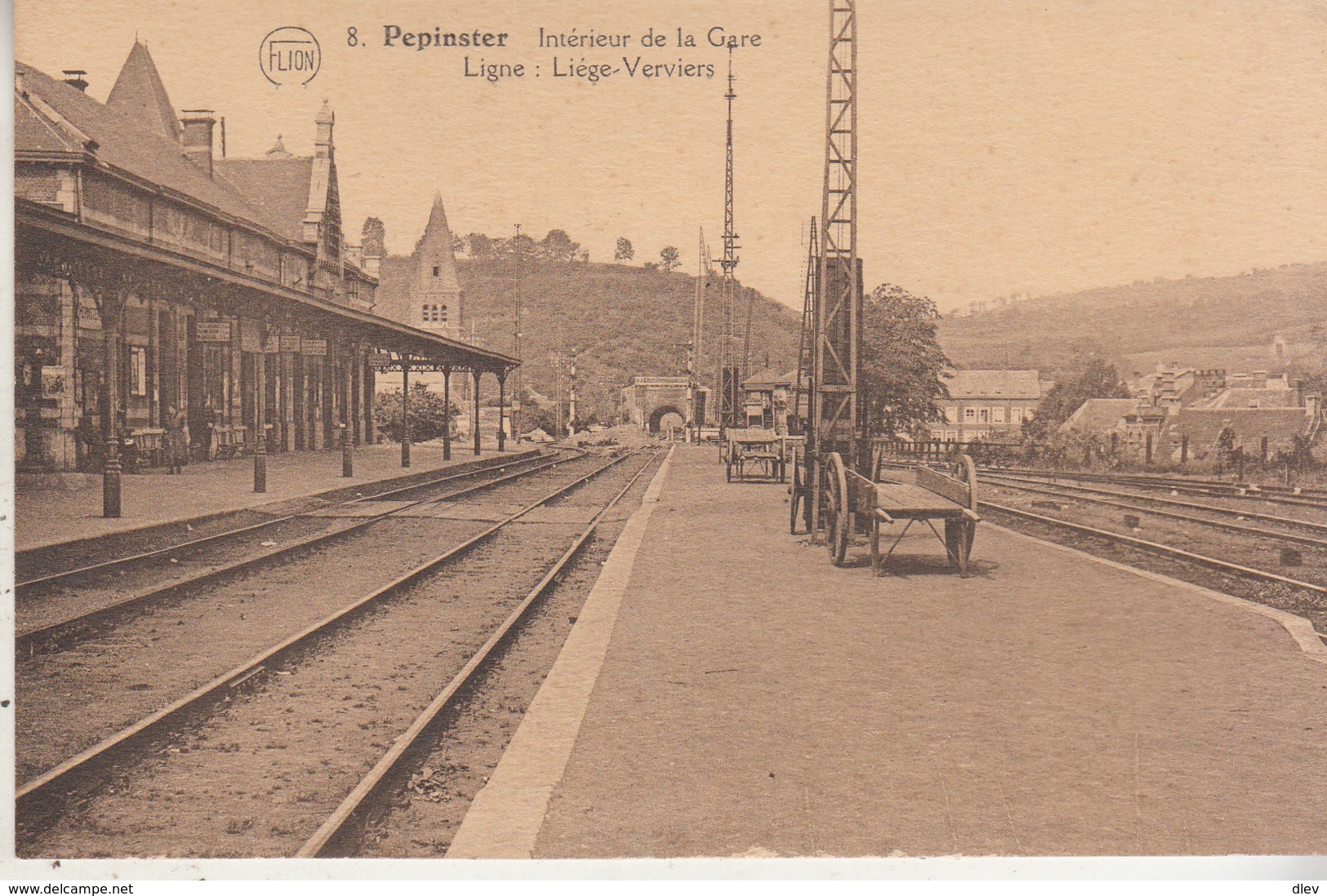 Pepinster - Intérieur De La Gare - Ligne Liège-Verviers - Edit. P.J. Flion, Bruxelles-Nord N° 8 - Gares - Sans Trains