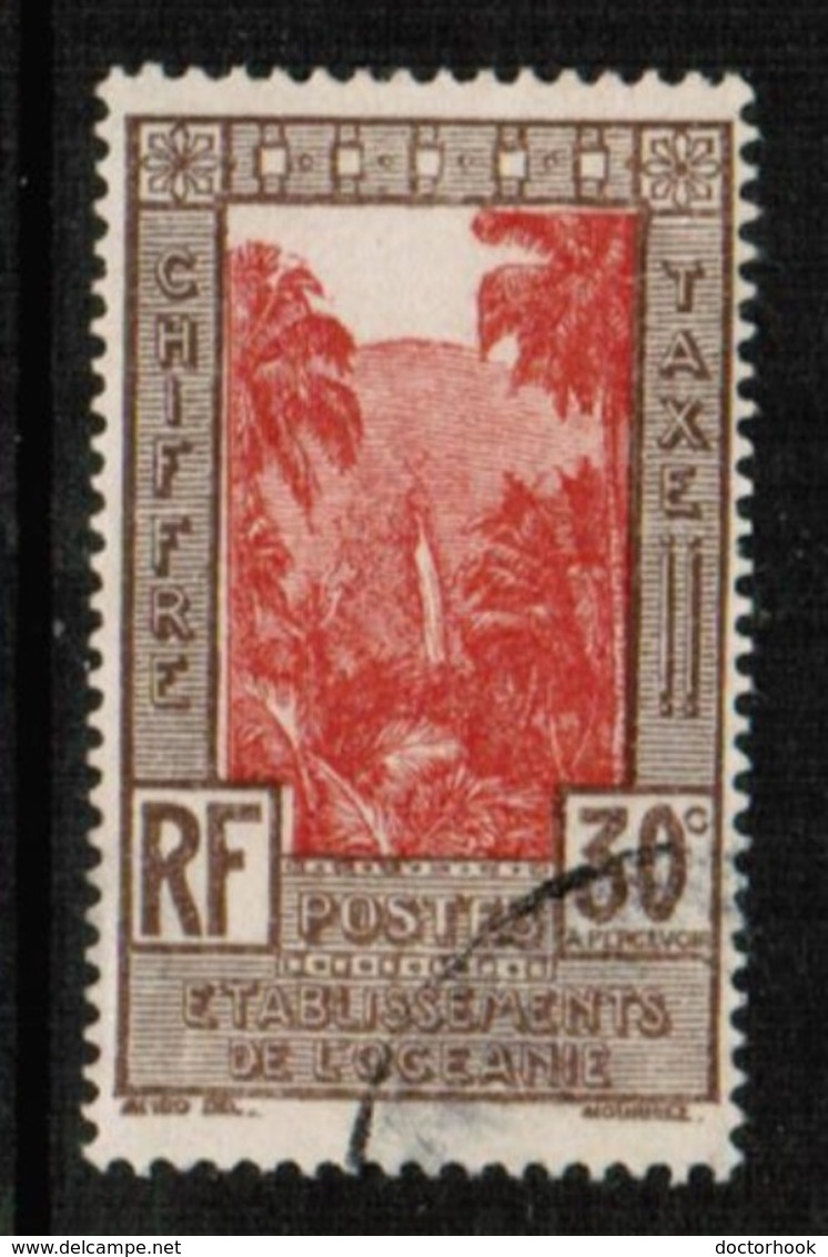 FRENCH POLYNESIA  Scott # J 12 VF USED (Stamp Scan # 424) - Used Stamps