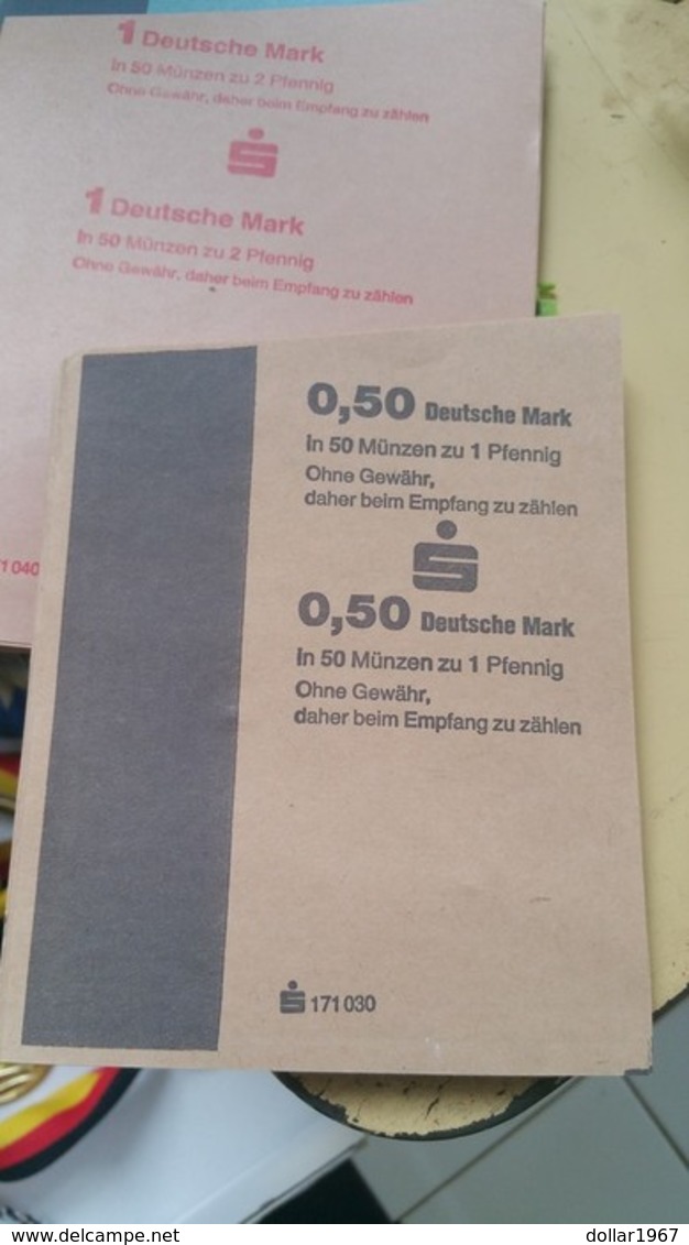 Cover Für Münzen 41 X Pfennig - 17 X 2 Pfennig - 14 X 5 Pfennig   Papier Deutsche Mark Bank S - Verzamelingen