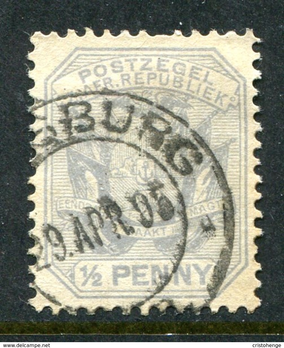 Transvaal - South Africa - 1895-96 Arms - P.12½ - ½d Pearl-grey Used (SG 205) - Transvaal (1870-1909)