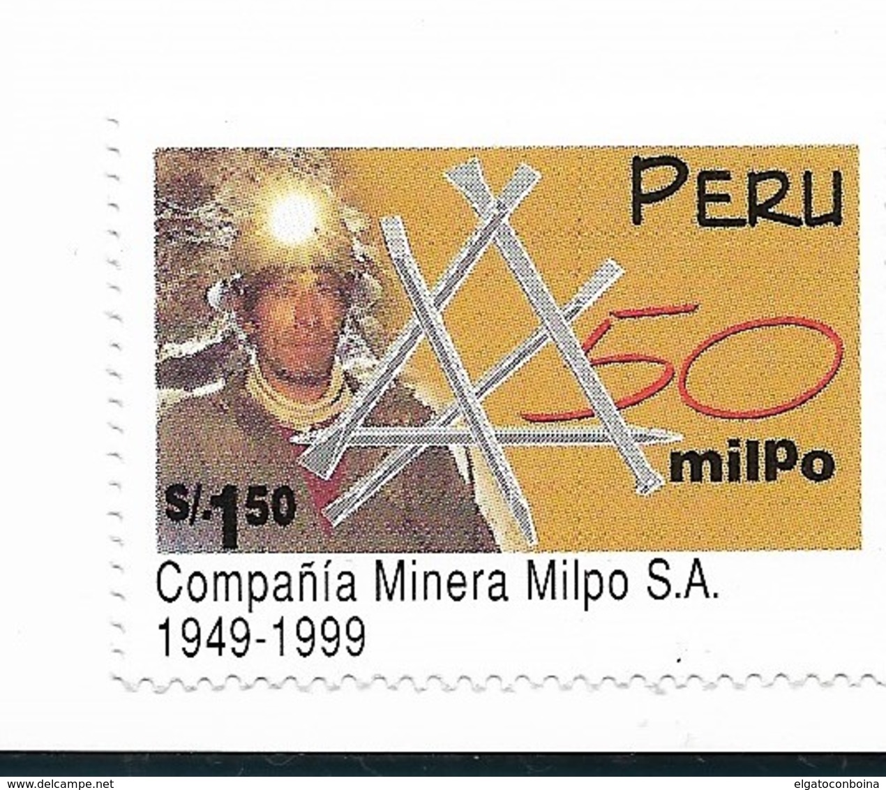 Peru 1999, MILPO MINING COMPANY, SCOTT 1217 MICHEL 1674 1 VALUE MNH - Peru