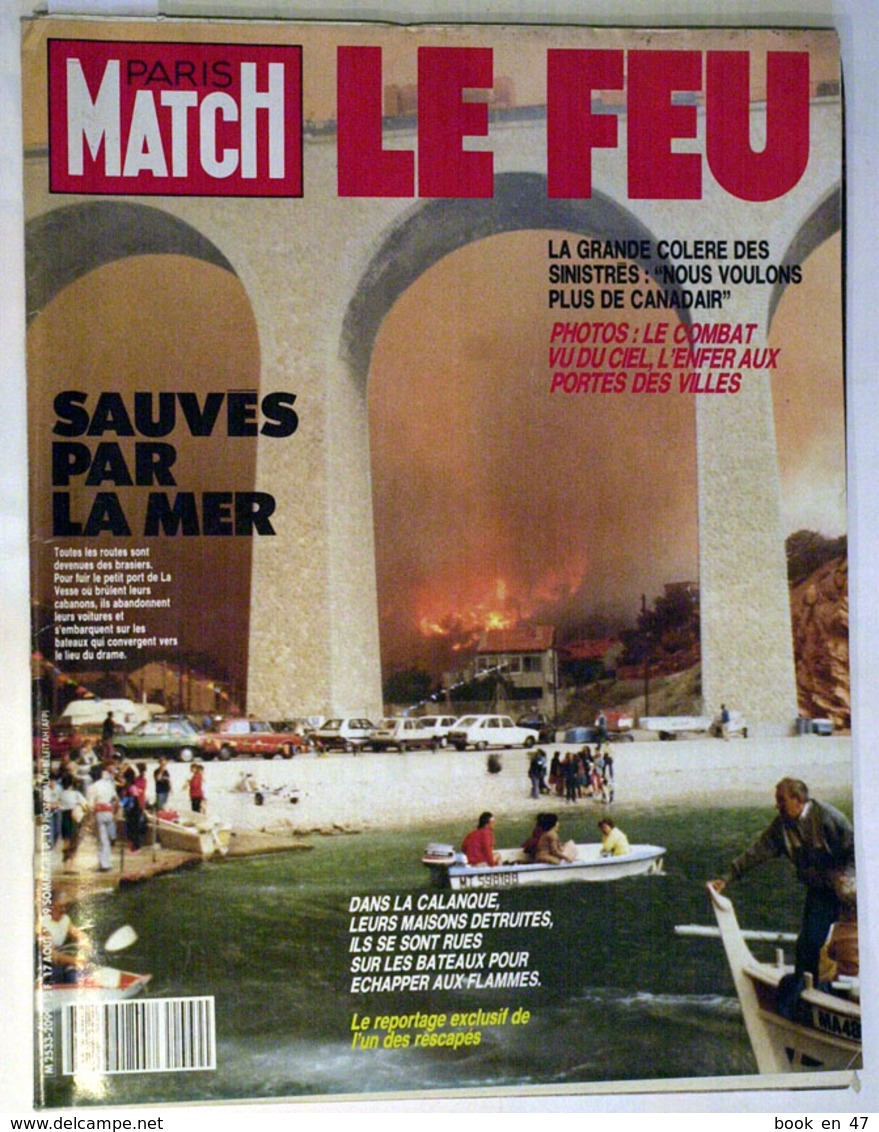 {10238} Paris Match N° 2099. Incendies Canadair Jackie Caroline Karajan Kaas Rochefort Mitchum Chine " En Baisse " - People