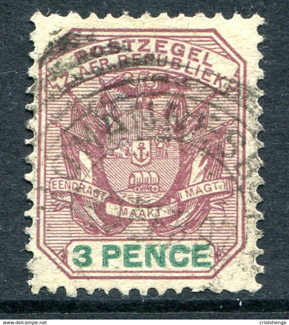 Transvaal - South Africa - 1896-97 Arms - 3d Purple & Green Used (SG 220) - Transvaal (1870-1909)