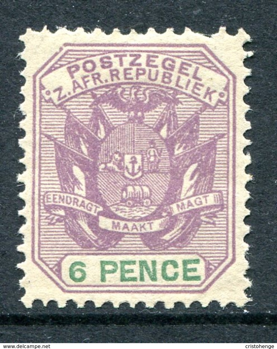 Transvaal - South Africa - 1896-97 Arms - 6d Lilac & Green HM (SG 222) - Transvaal (1870-1909)