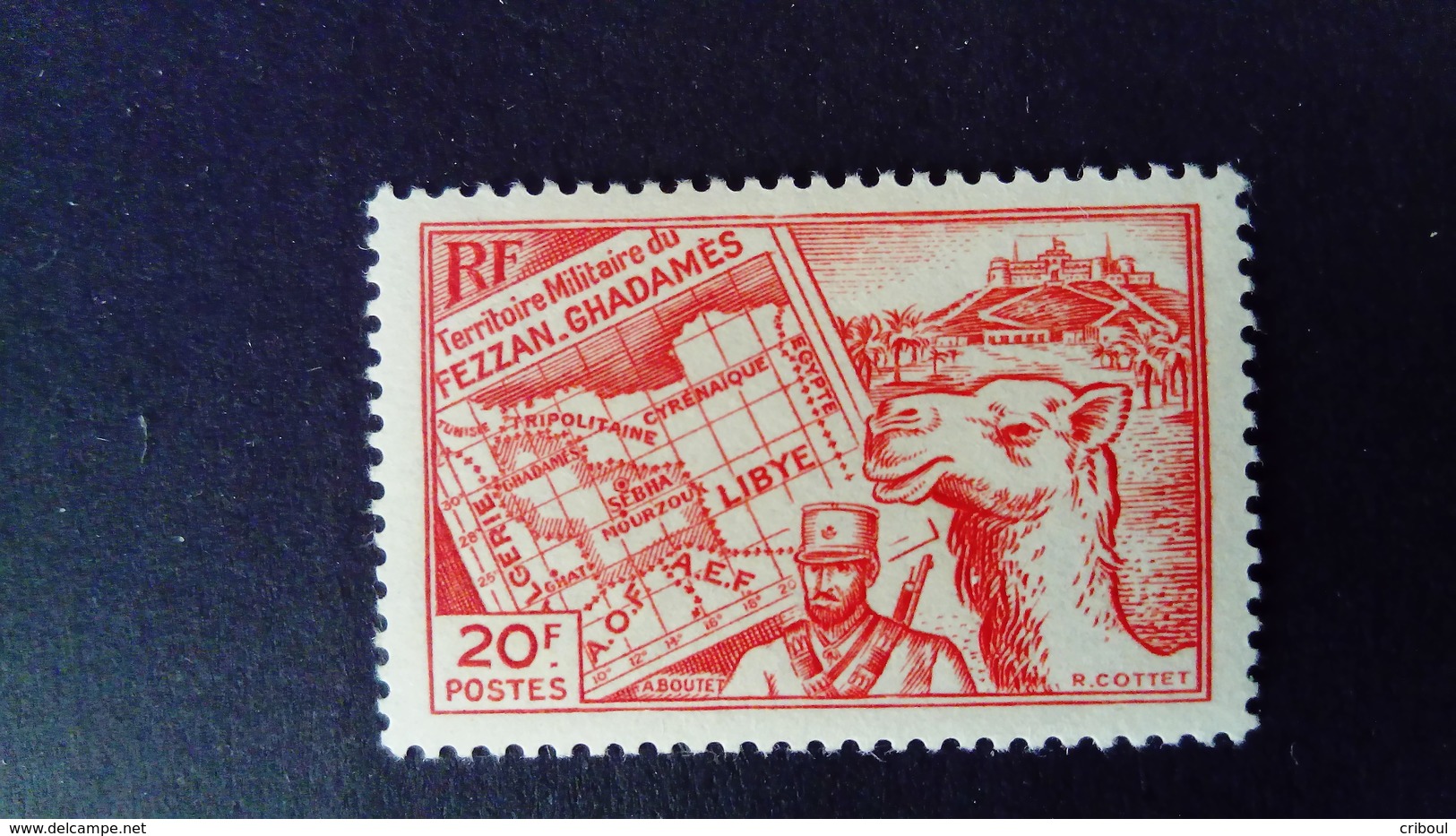 Fezzan 1946 Animal Dromadaire Camel Yvert 39 * MH - Unused Stamps