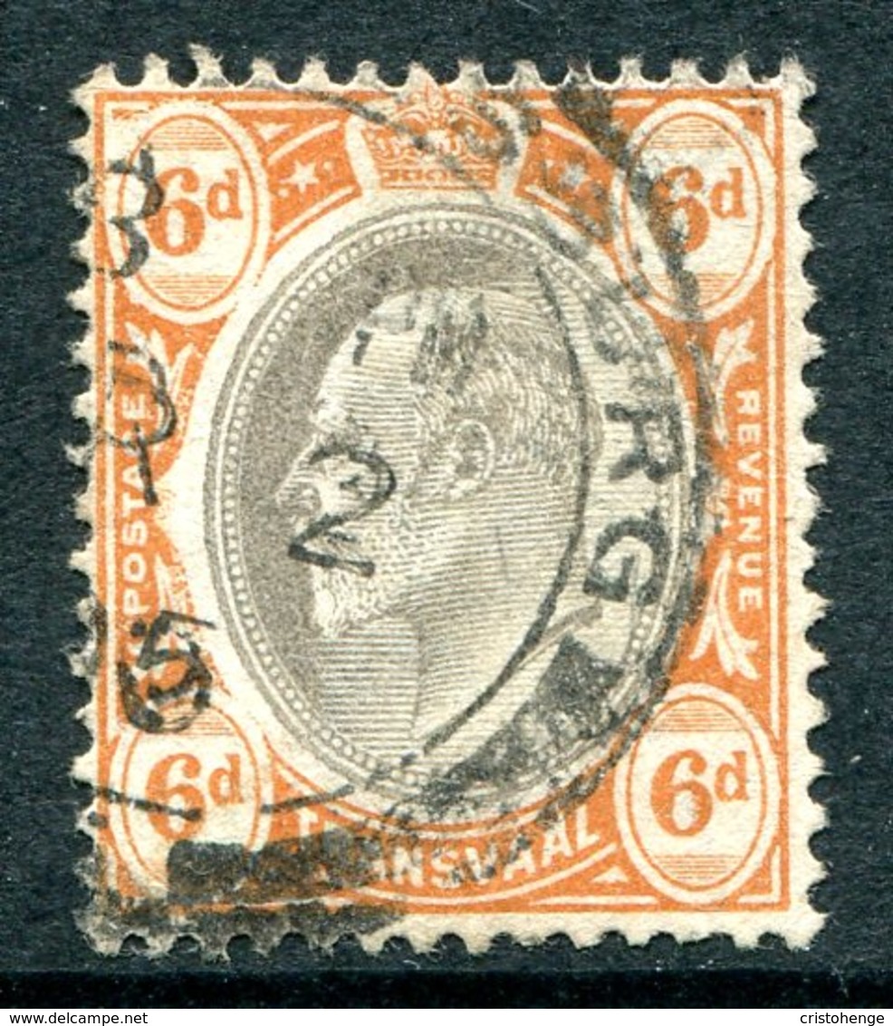 Transvaal - South Africa - 1902 KEVII - Wmk. Crown CA - 6d Orange-brown Used (SG 250) - Transvaal (1870-1909)