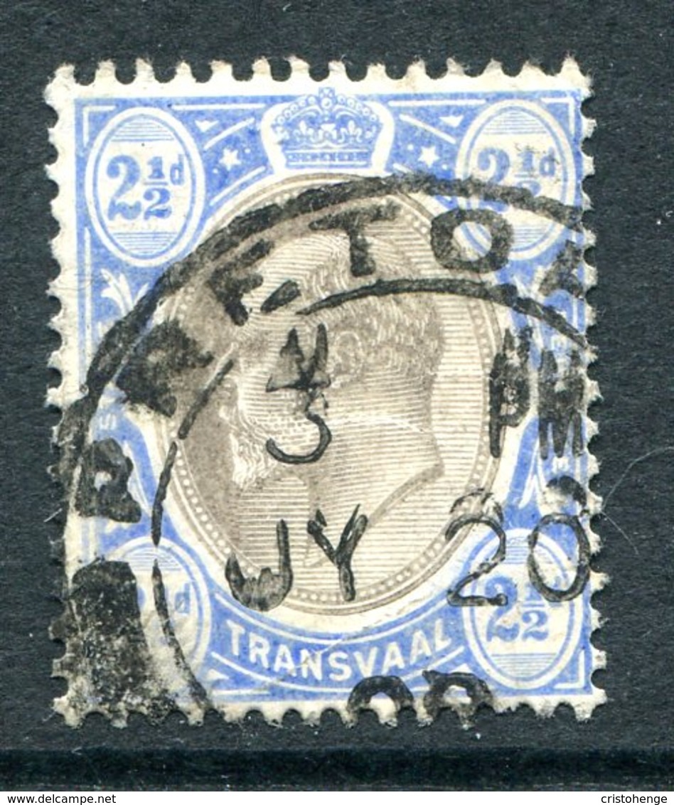 Transvaal - South Africa - 1904-09 KEVII - Wmk. Mult. Crown CA - 2½d Black & Blue Used (SG 263b) - Transvaal (1870-1909)