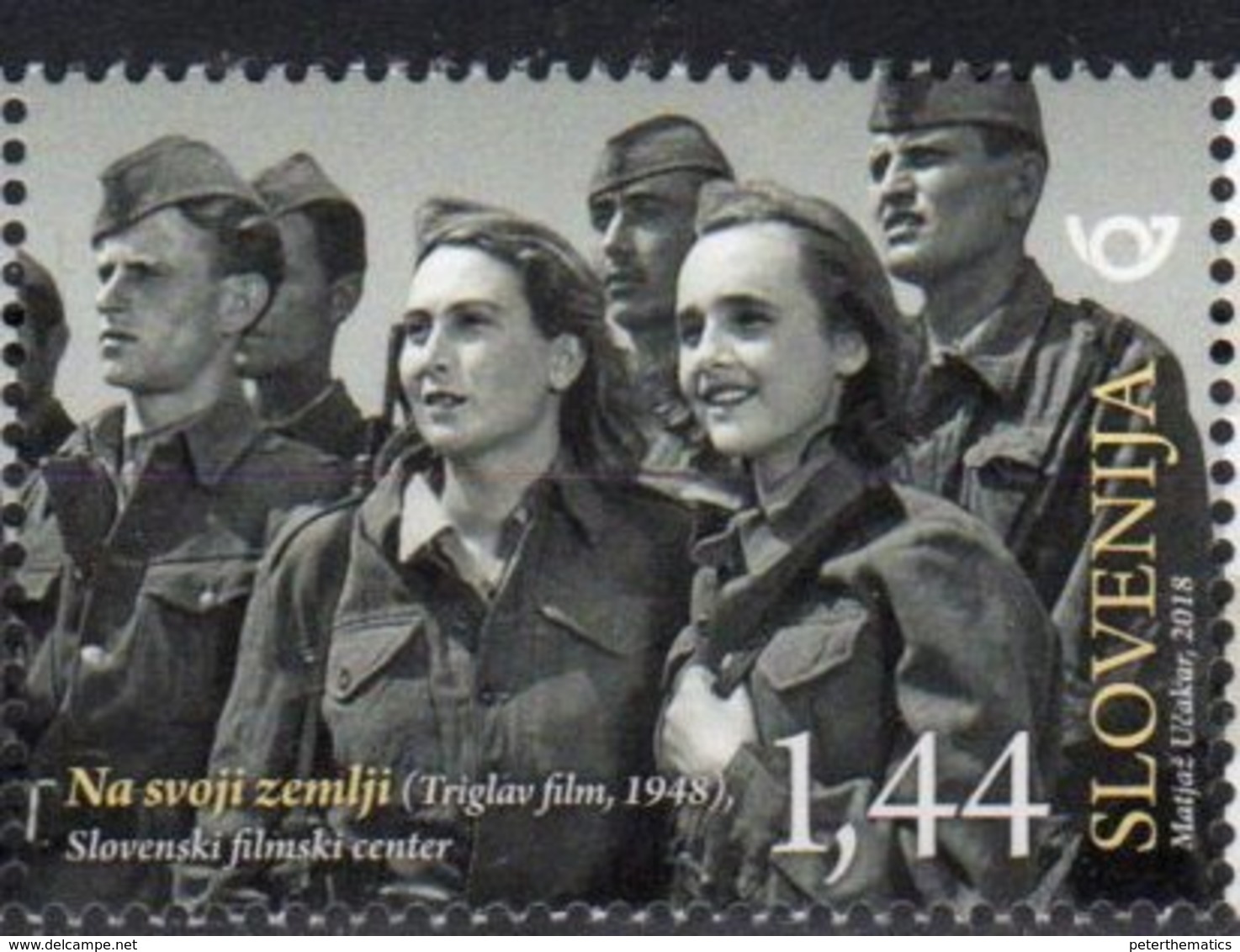 SLOVENIA, 2018, MNH,SLOVENIAN FILMS, "ON OUR OWN LAND", SOLDIERS, MILITARY,1v - Cinema