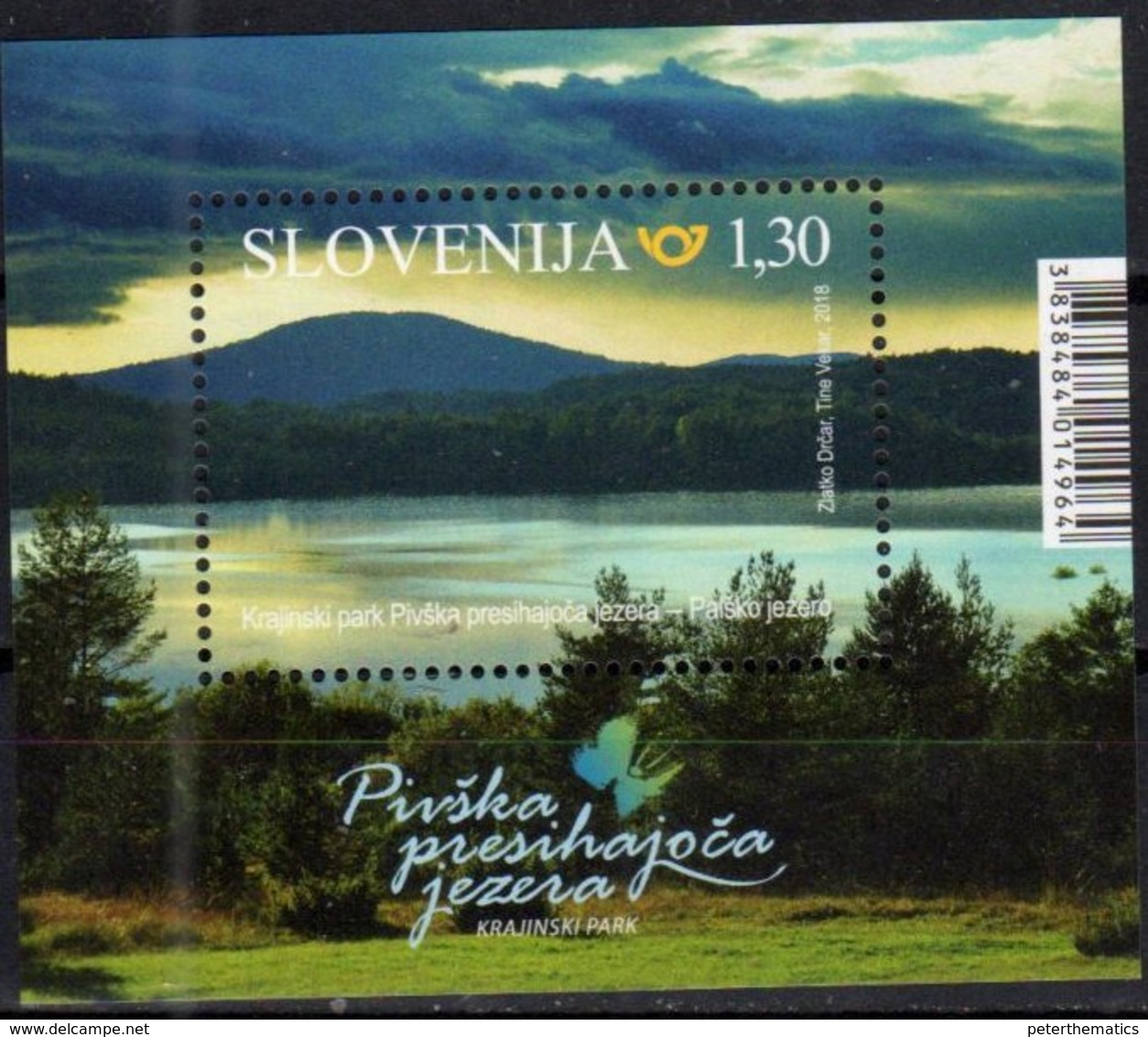 SLOVENIA, 2018, MNH,MOUNTAINS, LAKES, PARKS, KRAJINSKI PARKS, S/SHEET - Geography