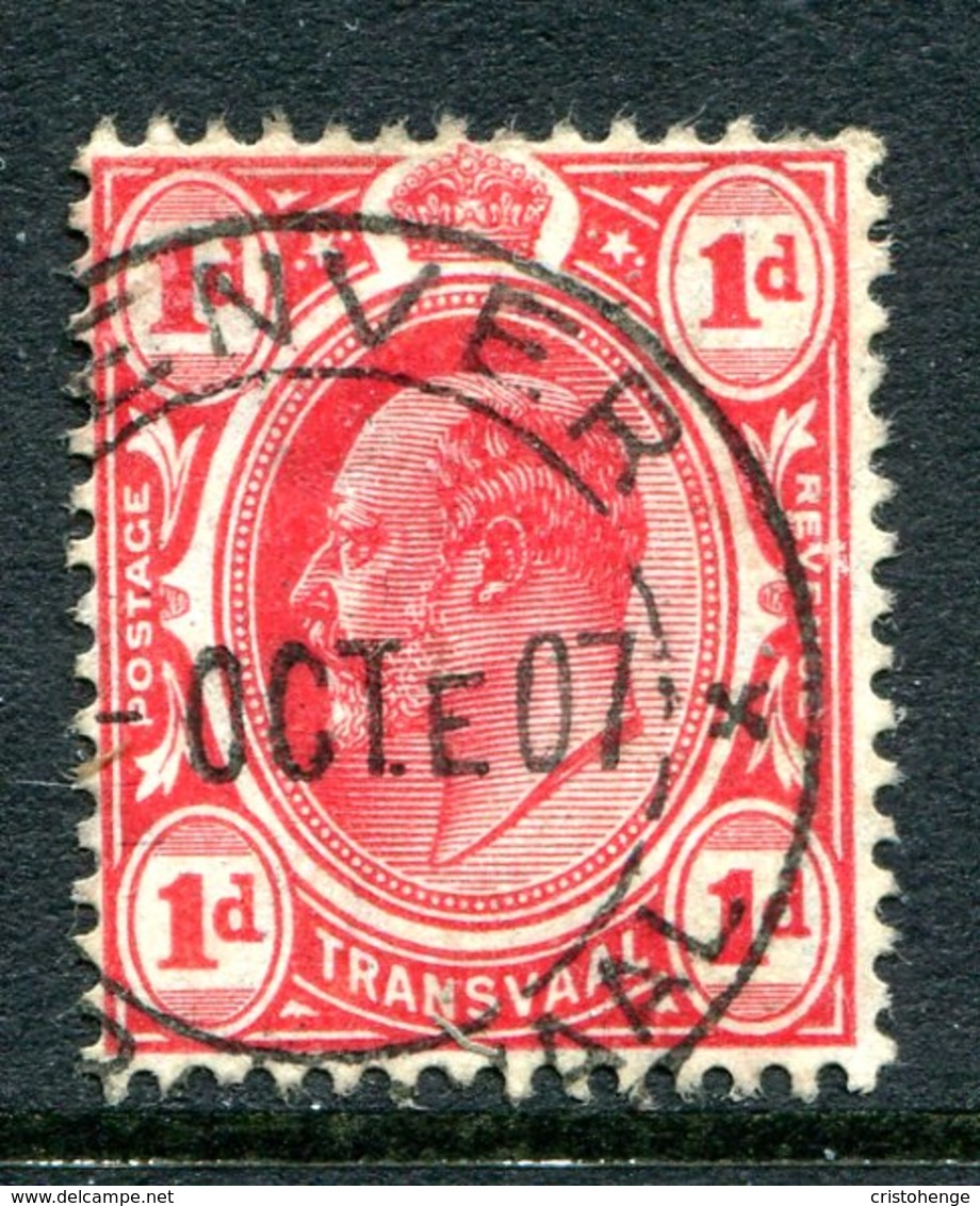 Transvaal - South Africa - 1905-09 KEVII - New Colours - 1d Scarlet Used (SG 274) - Transvaal (1870-1909)