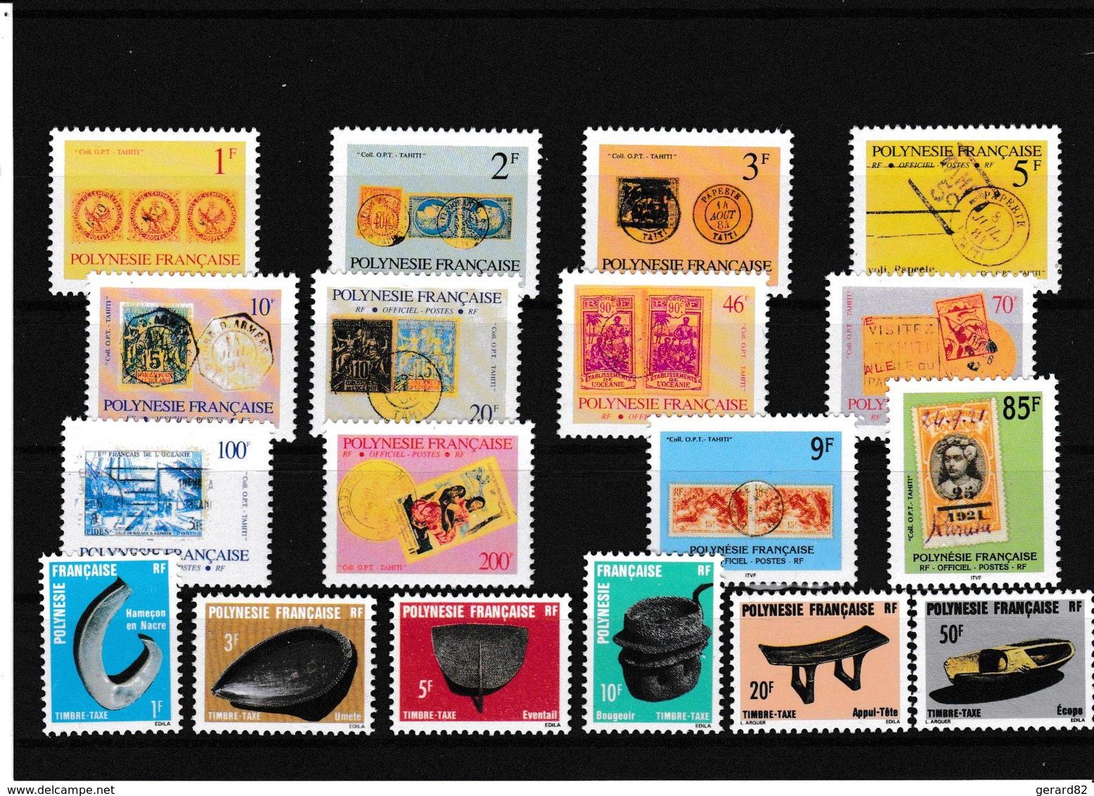 POLYNESIE  SERIES COMPLETES  SERVICE ET TAXE  N**  A VOIR - Timbres-taxe