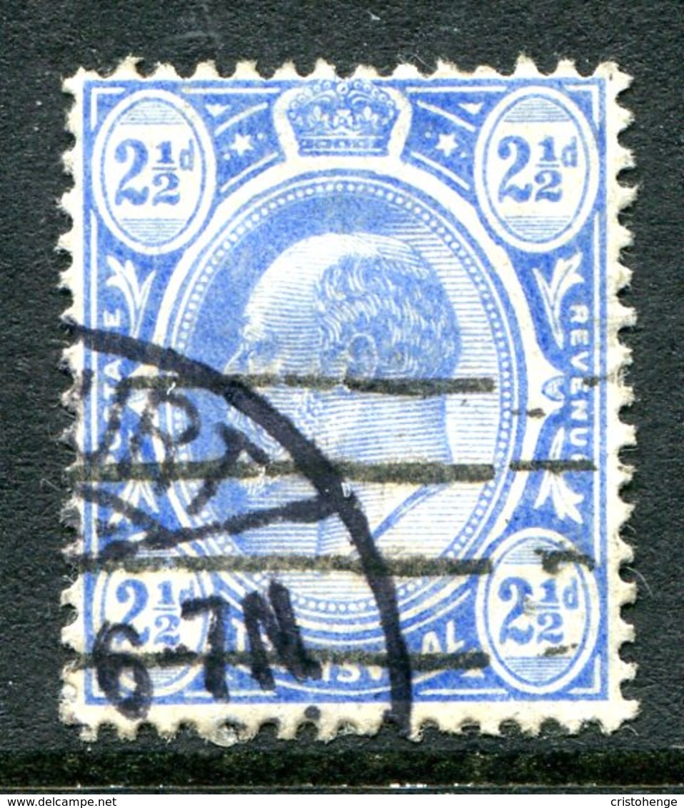 Transvaal - South Africa - 1905-09 KEVII - New Colours - 2½d Bright Blue Used (SG 276) - Transvaal (1870-1909)