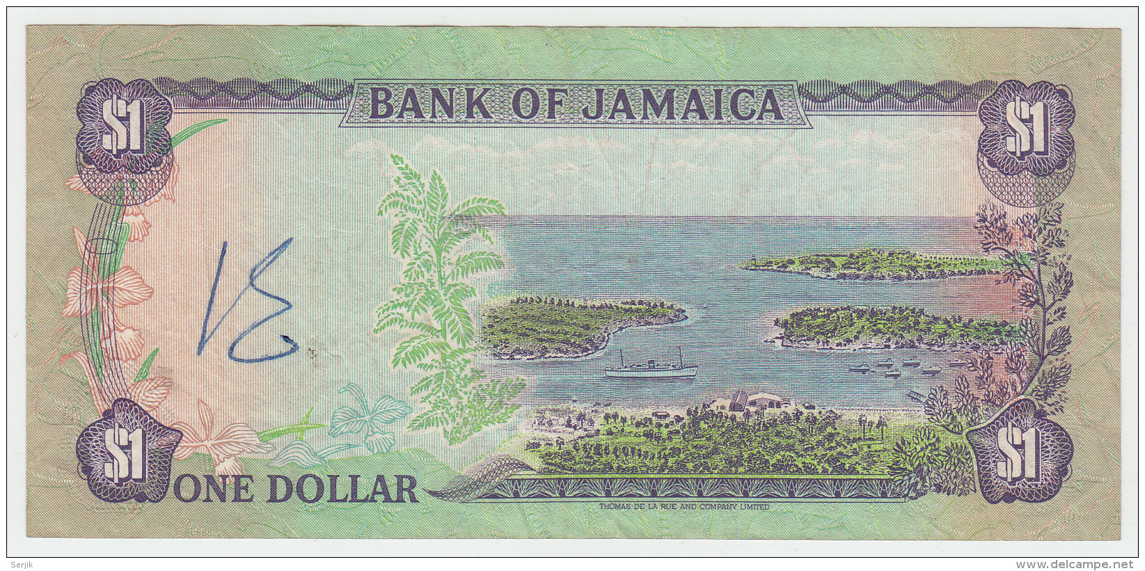 Jamaica 1 Dollar 1986 VF Pick 68Ab - Jamaica